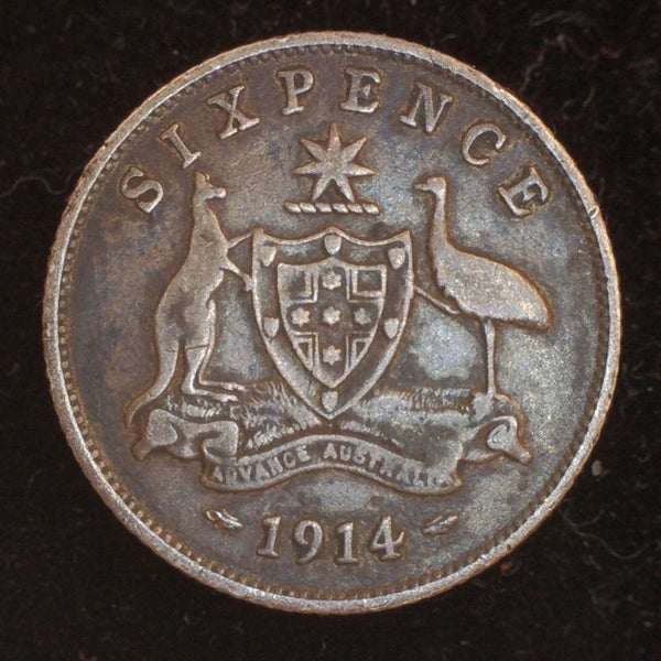 Australia. Sixpence. 1914
