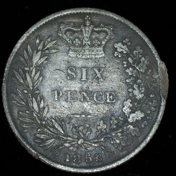Victoria. Sixpence. 1853