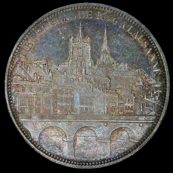 Switzerland. Lausanne. 5 Francs. 1876