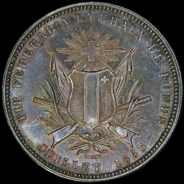 Switzerland. Neuchatel. 5 Francs. 1863