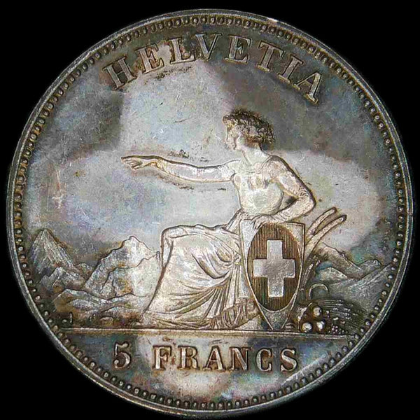 Switzerland. Neuchatel. 5 Francs. 1863