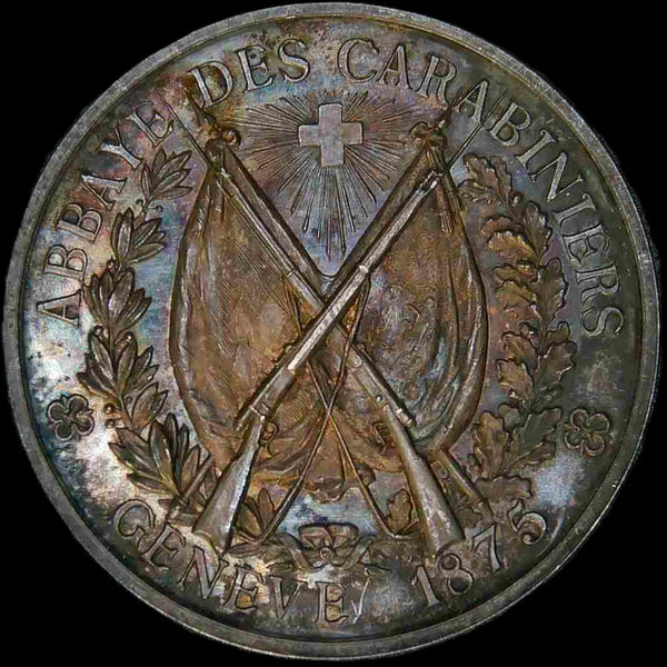 Switzerland. Shooting medal. Geneva. 1875.