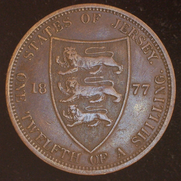 Jersey. 1/12th Shilling. 1877