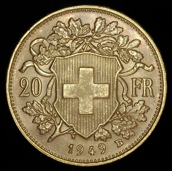 Switzerland. 20 Francs. 1949 B