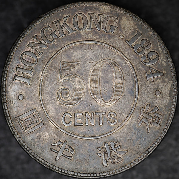 Hong Kong. 50 Cents. 1894