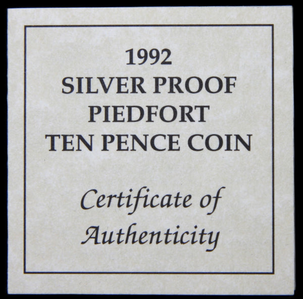 Elizabeth II. Silver proof piedfort ten pence. 1992.
