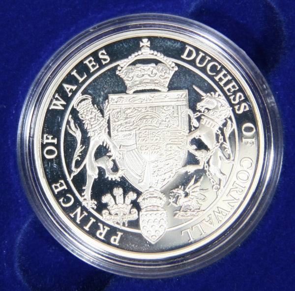 Charles & Camilla. Silver proof commemorative medal. 2005.
