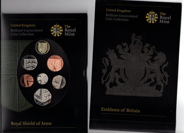 Royal Mint. Royal Shield of Arms. Uncirculated coin set.  2008