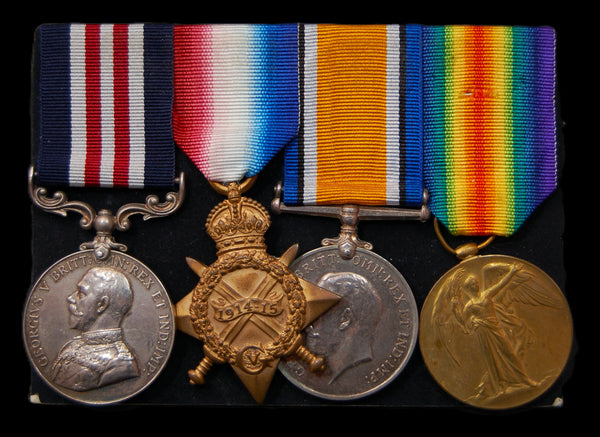 WW1. Military Medal & 1915 star trio. Watt. R.E.