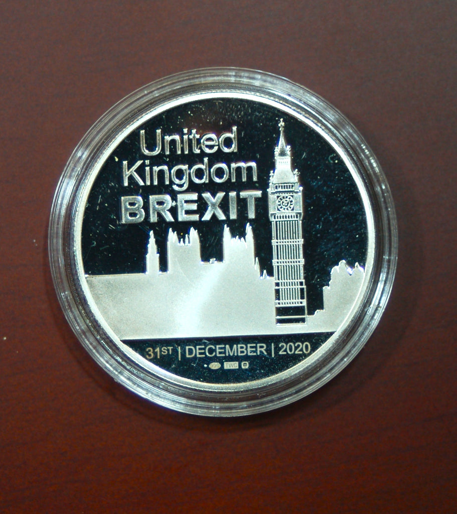Brexit. One ounce fine silver commemorative. 2020.