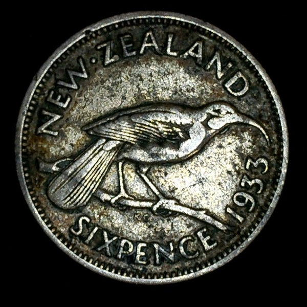 New Zealand. Sixpence. 1933