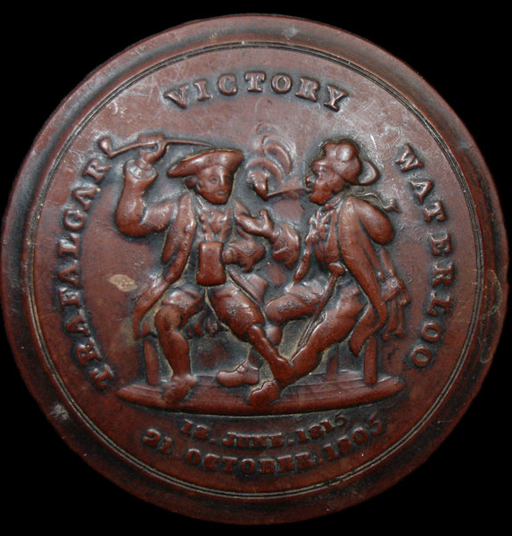 Waterloo & Trafalgar snuff box (Lid only)