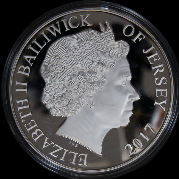 Jersey. Elizabeth II. Sapphire jubilee proof £100 fine silver one kilo Coin. 2017.