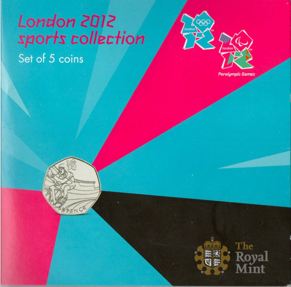 Elizabeth II. 50p London 2012 sports collection set of 5