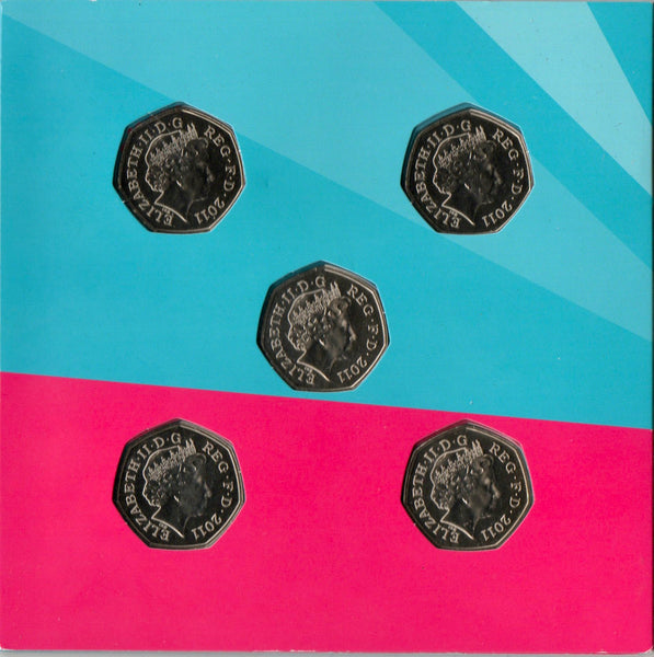 Elizabeth II. 50p London 2012 sports collection set of 5