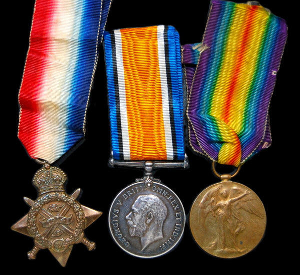 WW1. 1914 star trio. R.A. Taylor.