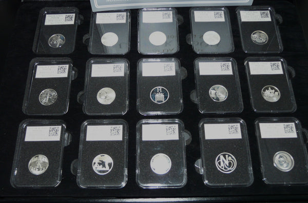 Elizabeth II. Datestamp Silver Proof A-Z 10p set. 2018