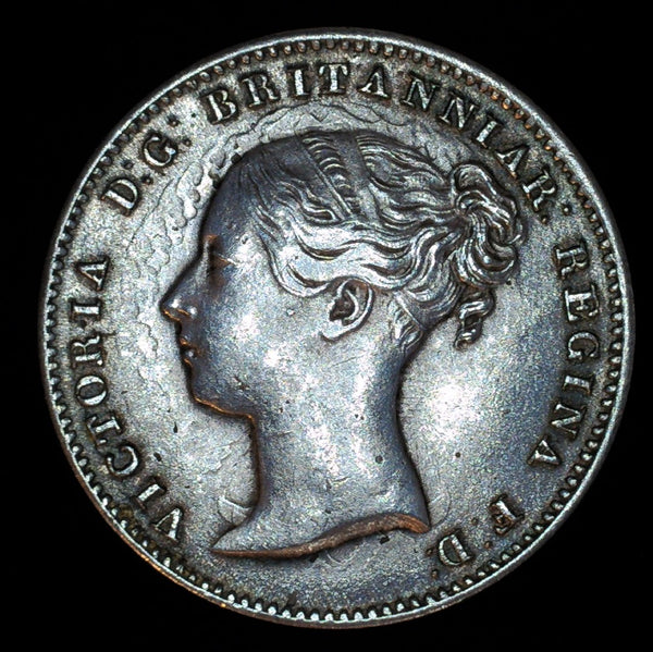 Victoria. Threepence. 1860. Unusual strike