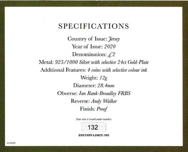 Jersey. Set of 5 Proof Silver 2 pound coins. 2020. Charles Dickens.