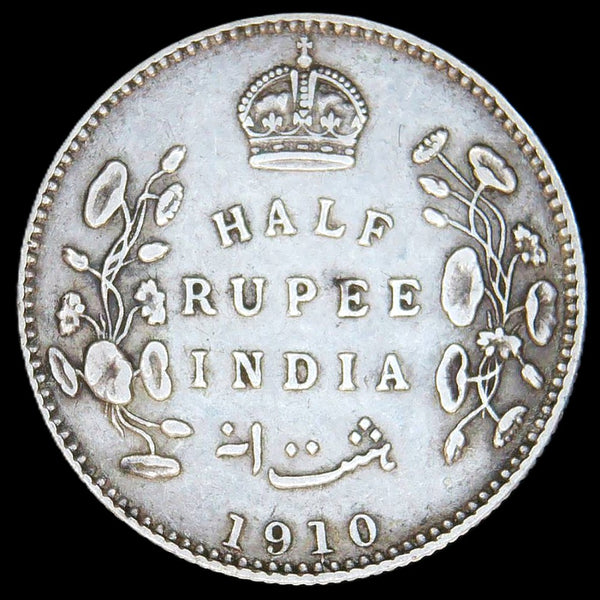 India. Half Rupee. 1910.