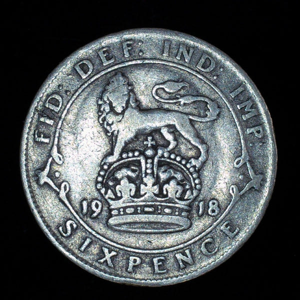 George V. Sixpence. 1918. A selection.