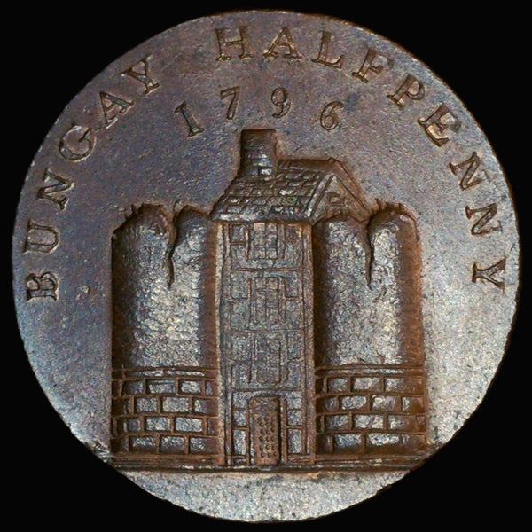SUFFOLK, Bungay, 'Bigods Castle' Halfpenny, 1796