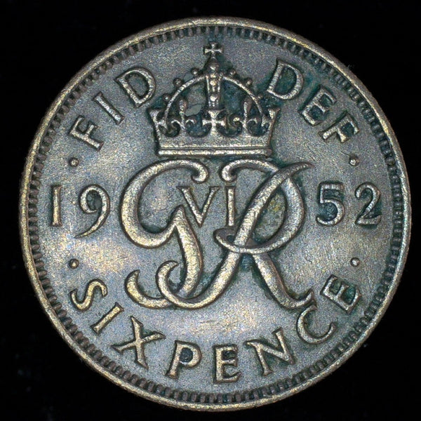 George VI. Sixpence. 1952