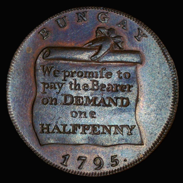 Suffolk. Bungay Half Penny token. 1795