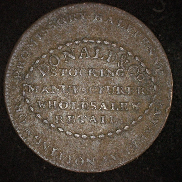 Nottinghamshire. Donalds Nottingham Halfpenny. 1792