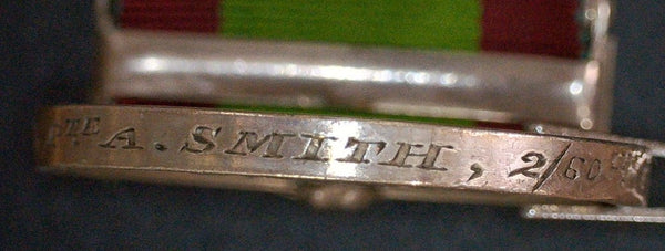Afghanistan medal. 1878-80. Smith. 2nd/60th foot.