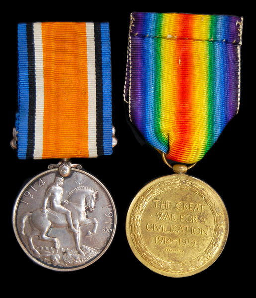 WW1. Pair. Devonshire & Oxford & Bucks