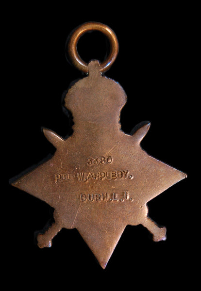 WW1. 1914-15  Star. Appleby. Durham L.I.