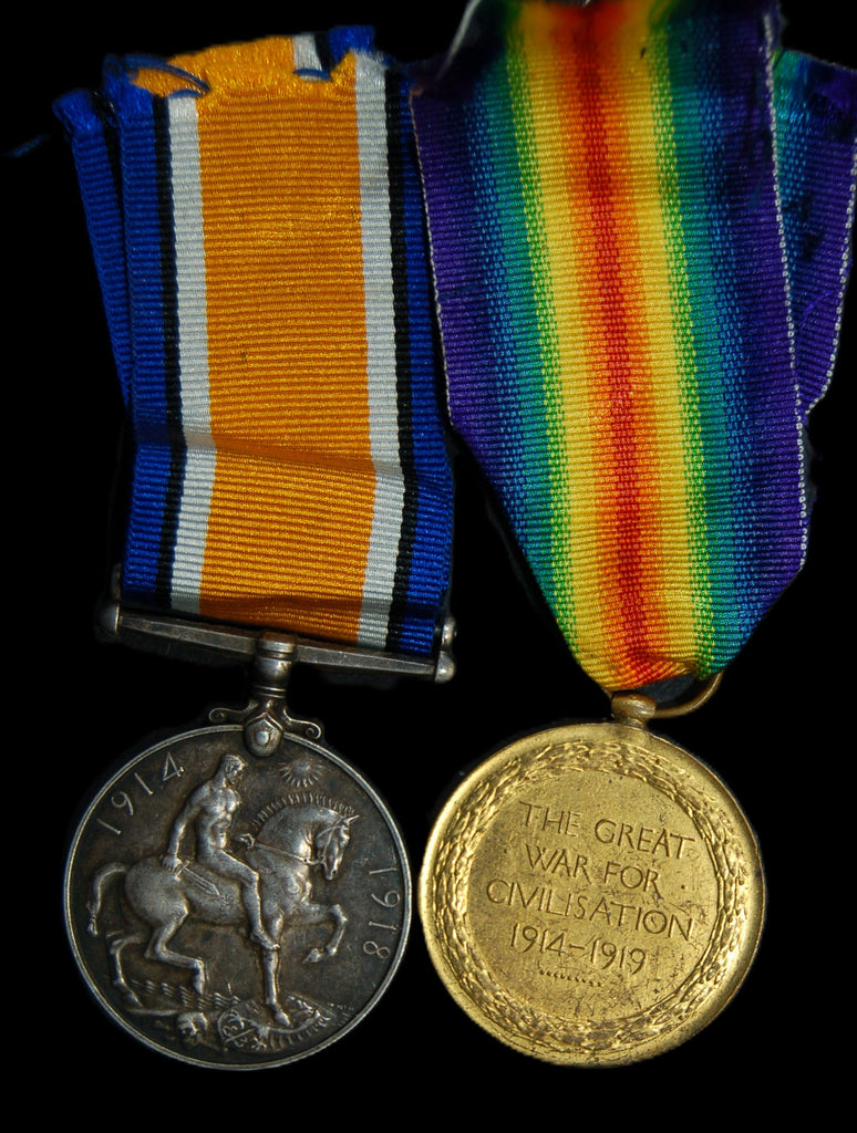 WW1. Pair. Walker. Kings Shropshire Light Infantry. KIA.