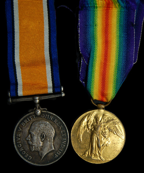 WW1. Pair. Walker. Kings Shropshire Light Infantry. KIA.