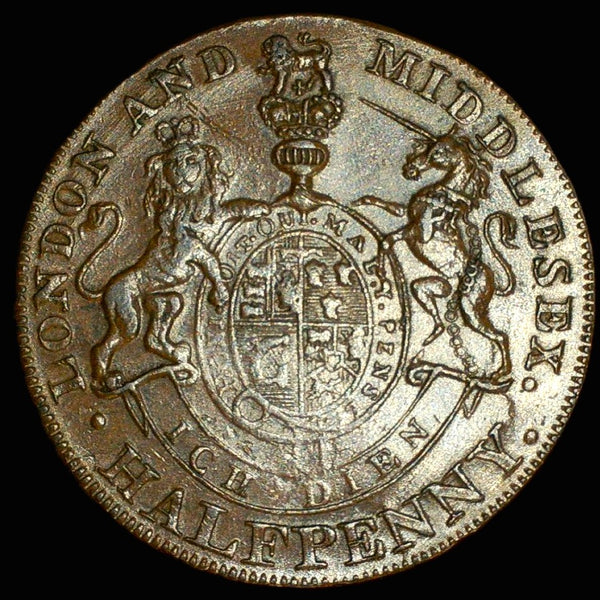 Middlesex. Half Penny. London & Middlesex. Undated.