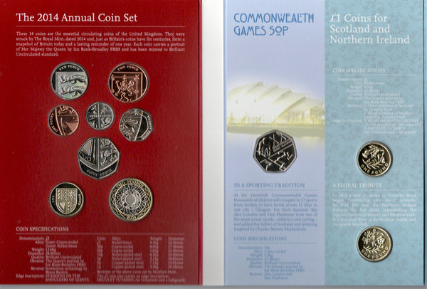Royal Mint. Brilliant Uncirculated set of 14 coins. 2014