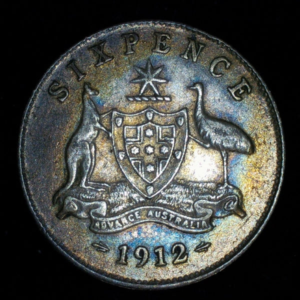 Australia. Sixpence. 1912