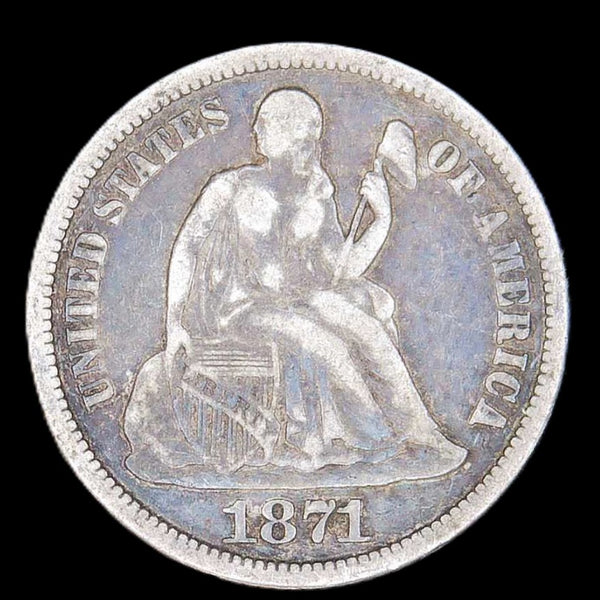 USA. 10 Cents. 1871.