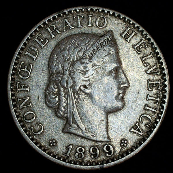 Switzerland. 20 Rappen. 1899