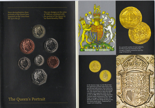 Royal Mint. Royal Shield of Arms. Brilliant Uncirculated coin set.  2008