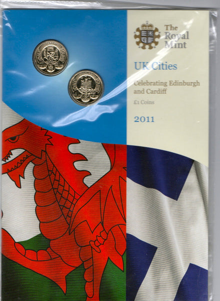 Royal Mint. One Pound Coins. 2011. UK Cities.