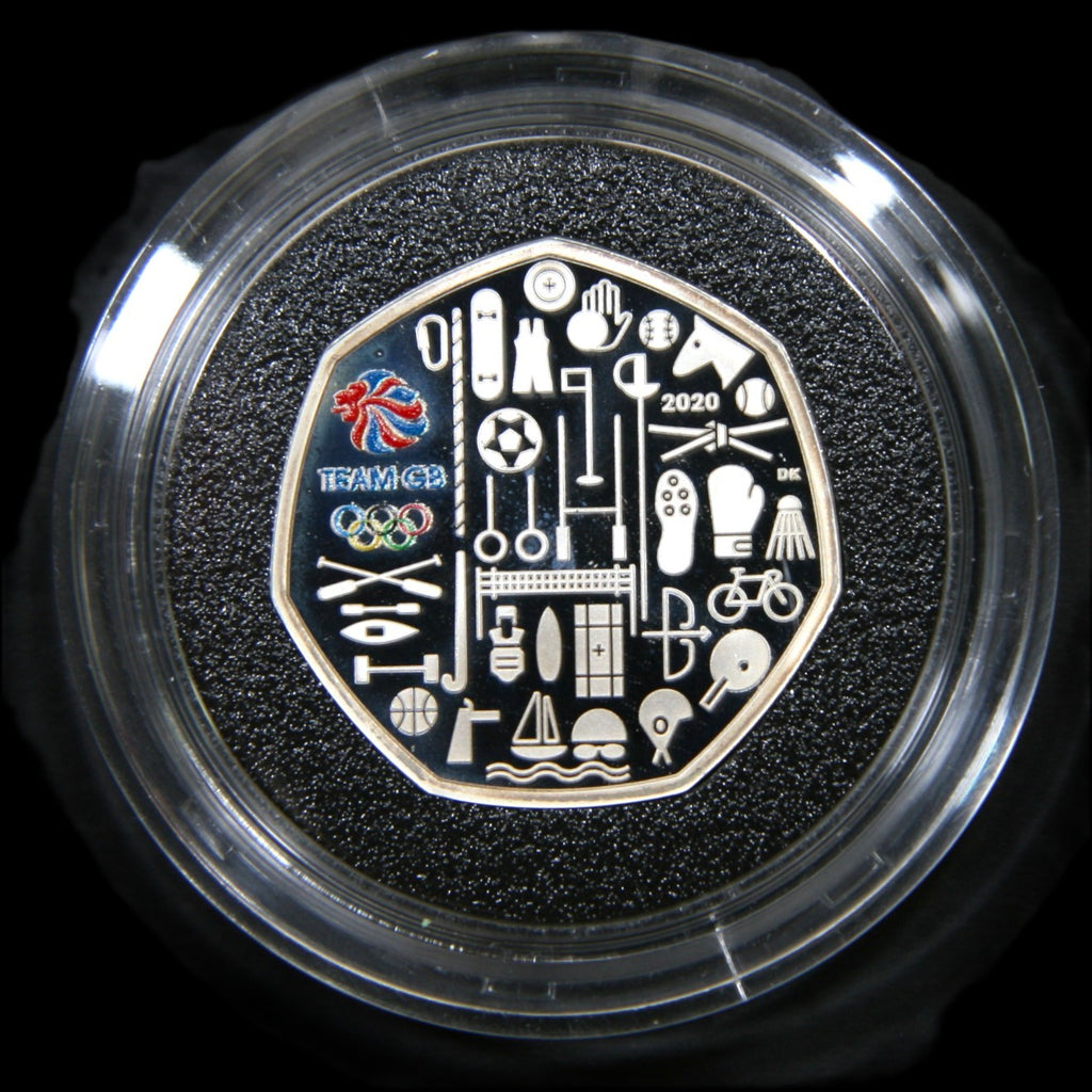 Elizabeth II. Silver proof 50 Pence. 2021. Team GB.