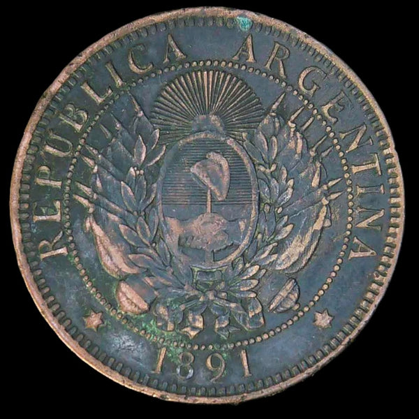Argentina. 2 centavos. 1891