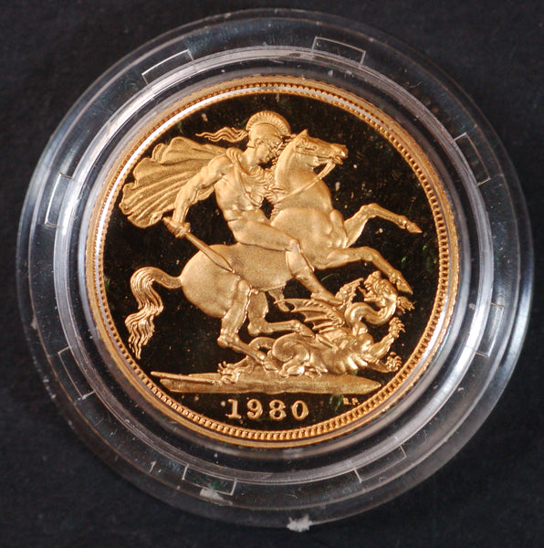 Elizabeth II. Proof sovereign. 1980