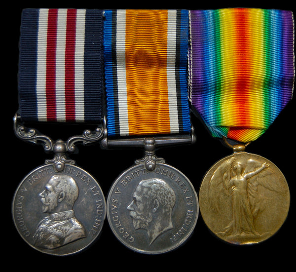 WW1. Military Medal Trio. King. R.A.