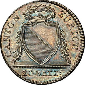 Switzerland. Zurich. 20 Batzen. 1813