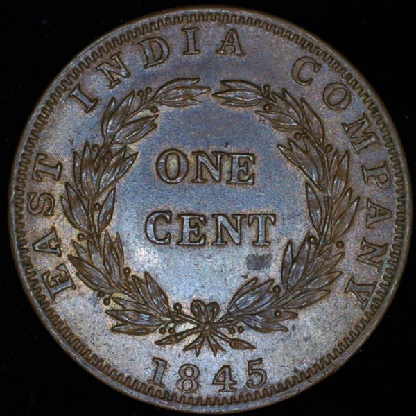 Straits Settlements. East India Company. One Cent. 1845