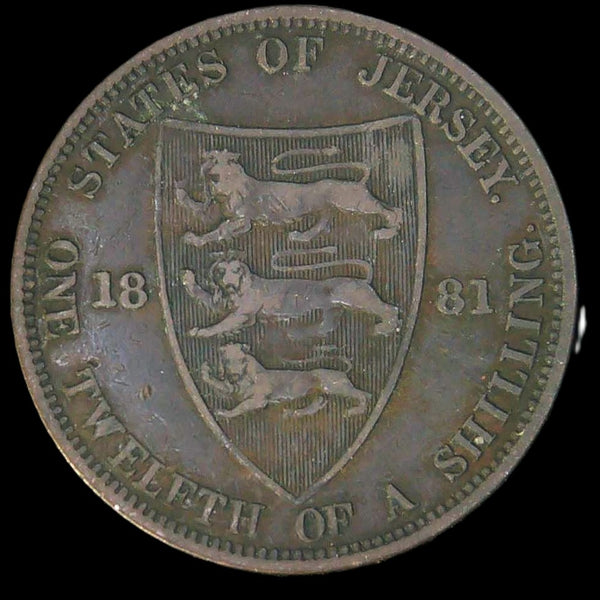 Jersey 1/12 Shilling 1881.