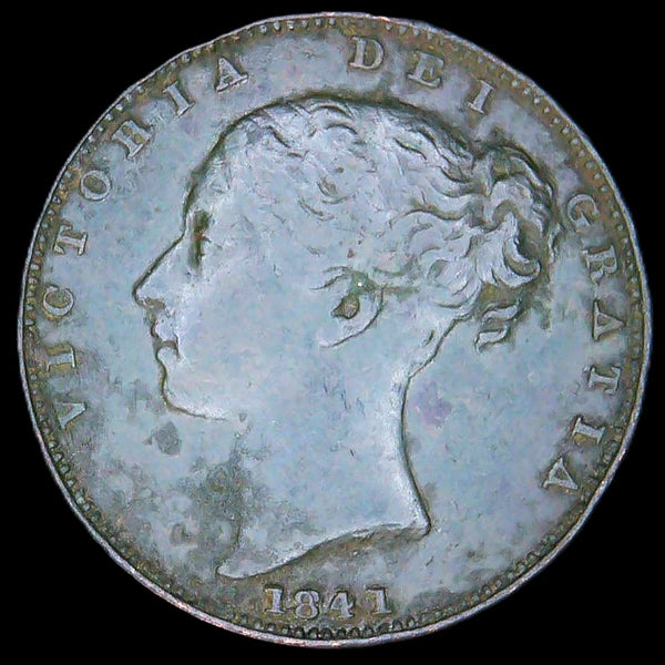 Victoria. Farthing. 1841. Unbarred A's in Gratia.