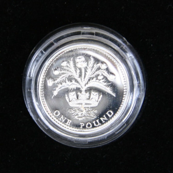 Elizabeth II. Silver proof piedfort one pound. 1989.